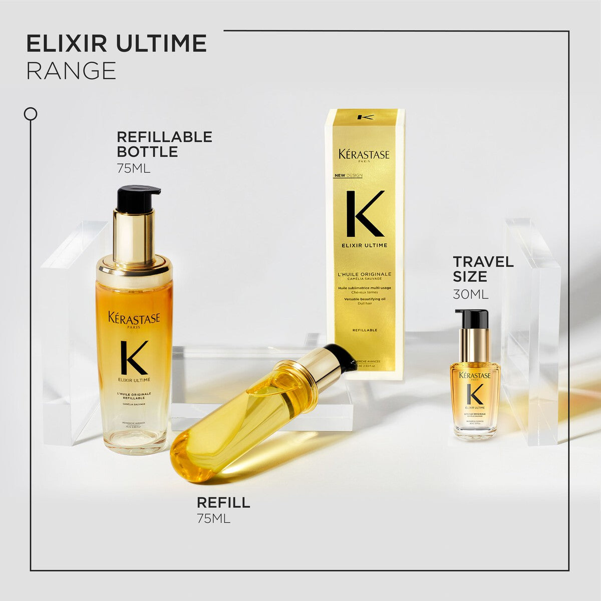Kerastase Elixir Ultime L'huile Original 75ml Refillable Bottle