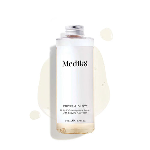 Medik8 Press & Glow Refill 200ml exfoliating PHA tonic refill bottle