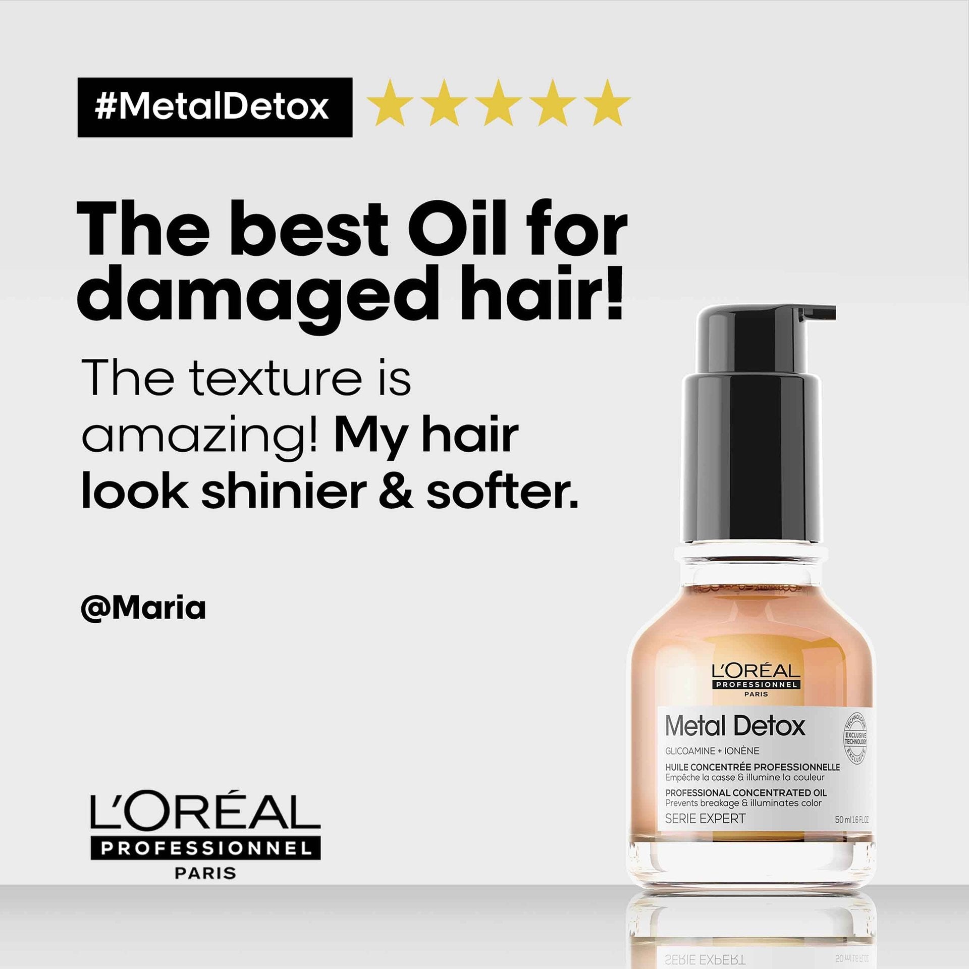 L'Oréal Professionnel Metal Detox Concentrated Oil application