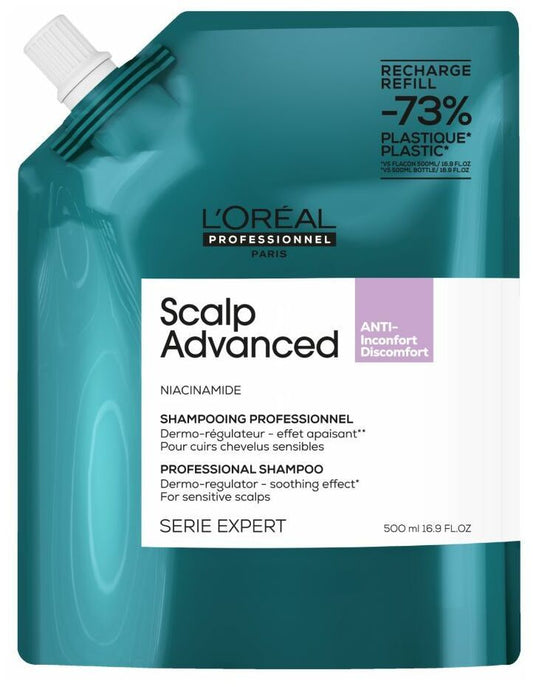 L'Oreal Professional Scalp Advanced Anti-Discomfort Dermo-Regulator Shampoo 500ml Refill