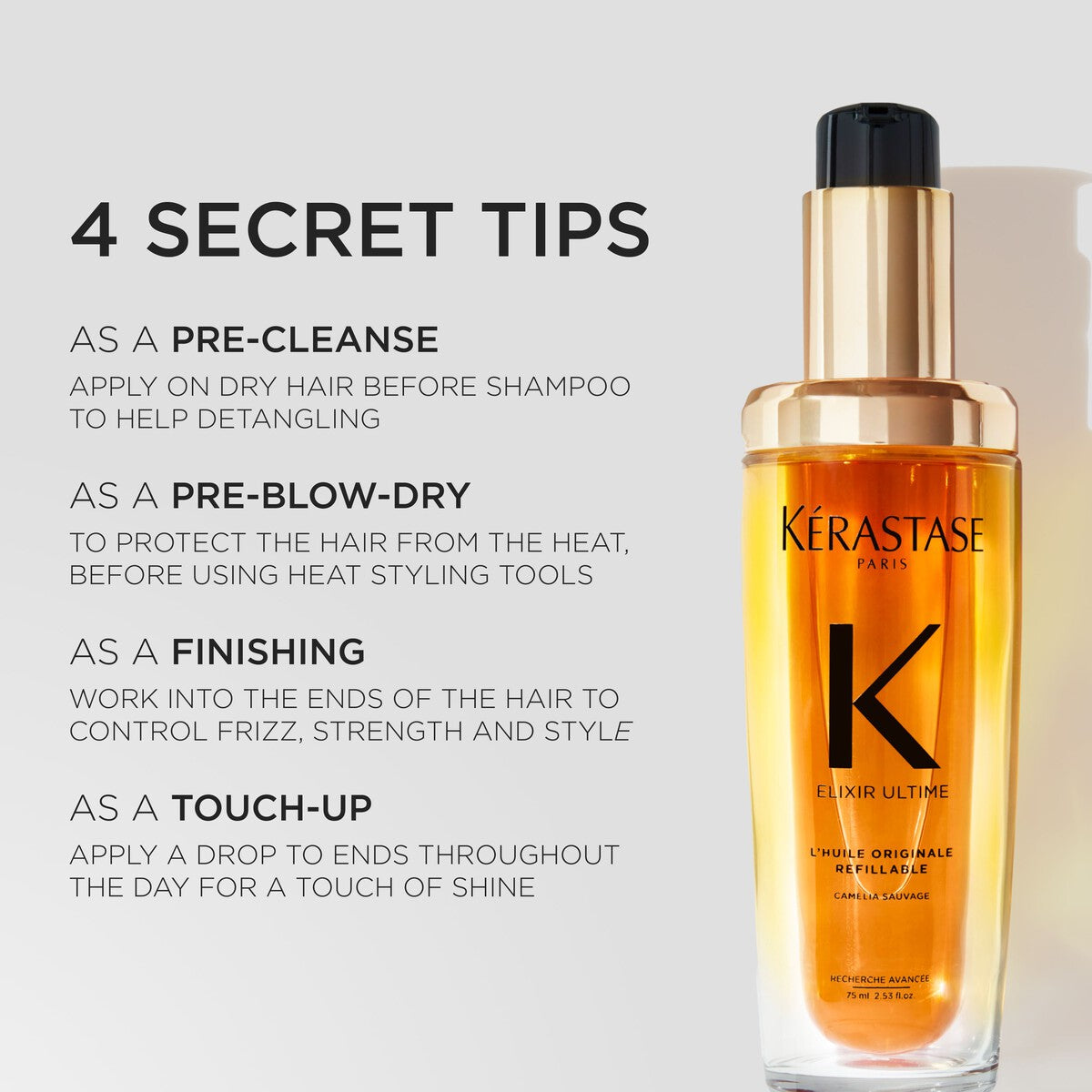 Kerastase Elixir Ultime L'huile Original 75ml Refillable Bottle