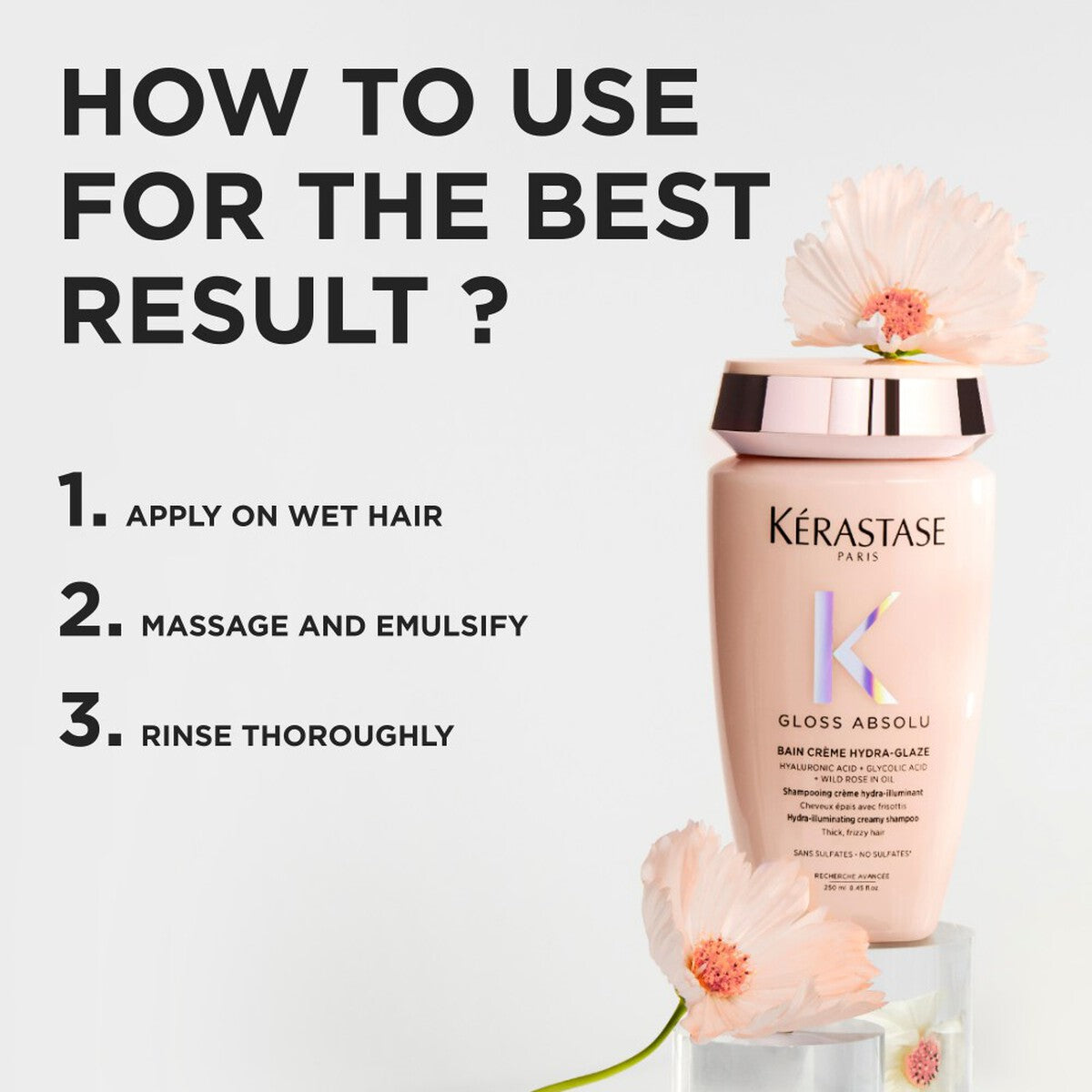 Kerastase Gloss Absolu Bain Creme Hydra-Glaze Shampoo 500ml