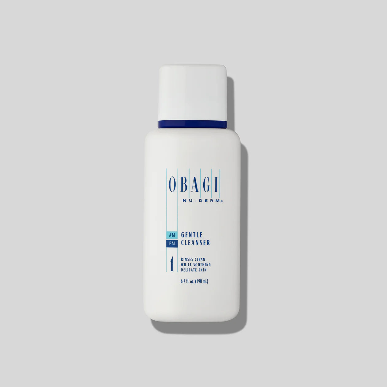 Obagi Nu-Derm Gentle Cleanser 200ml bottle, non-drying daily cleanser for normal to dry skin