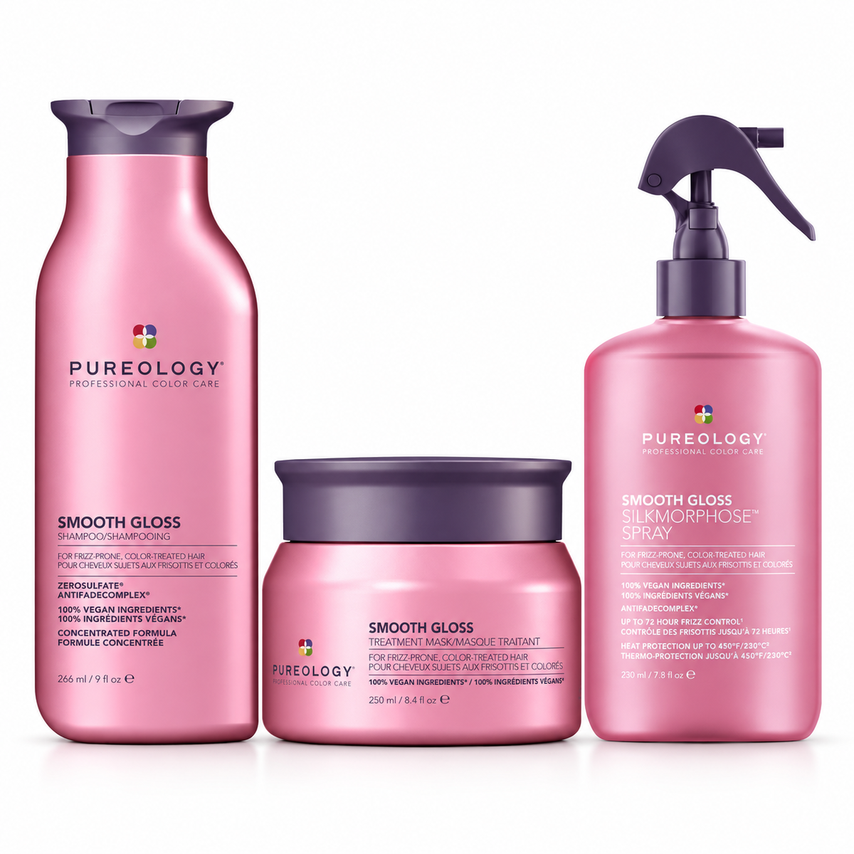 Pureology Smooth Gloss Complete Routine Bundle — all included products
