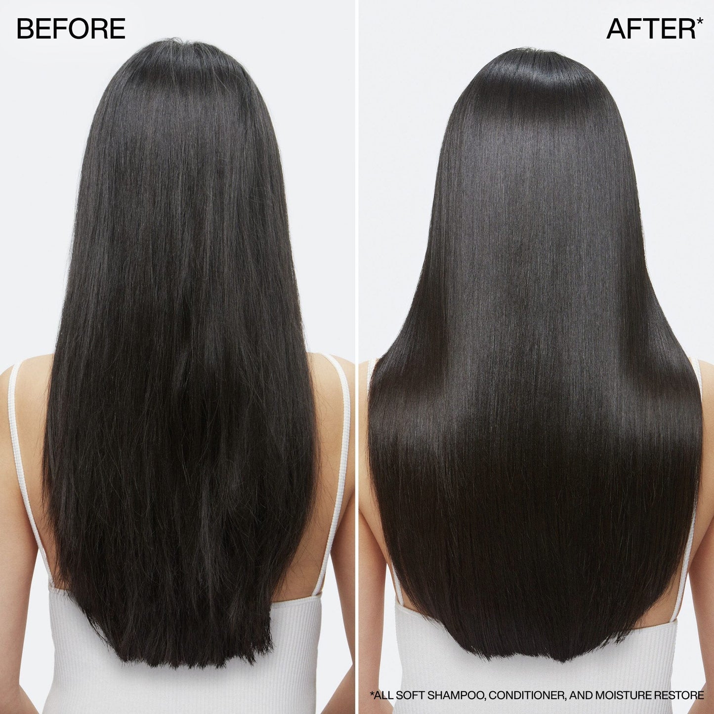 Redken All Soft before and after results - softer smoother hair