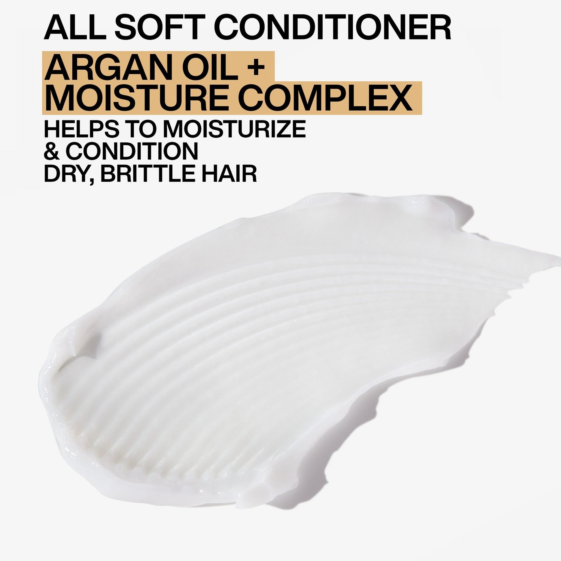 Redken All Soft Conditioner texture with argan oil and moisture complex