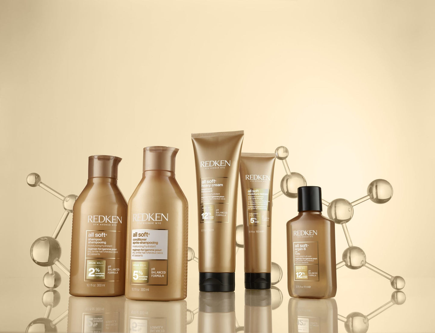 Redken All Soft range with argan oil formula