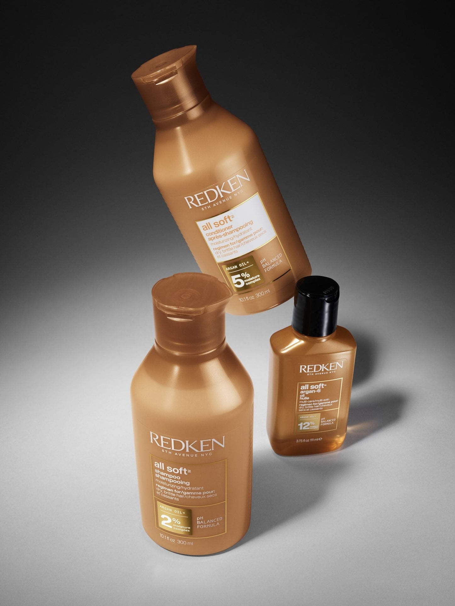 Redken All Soft Shampoo Conditioner and Argan-6 Oil