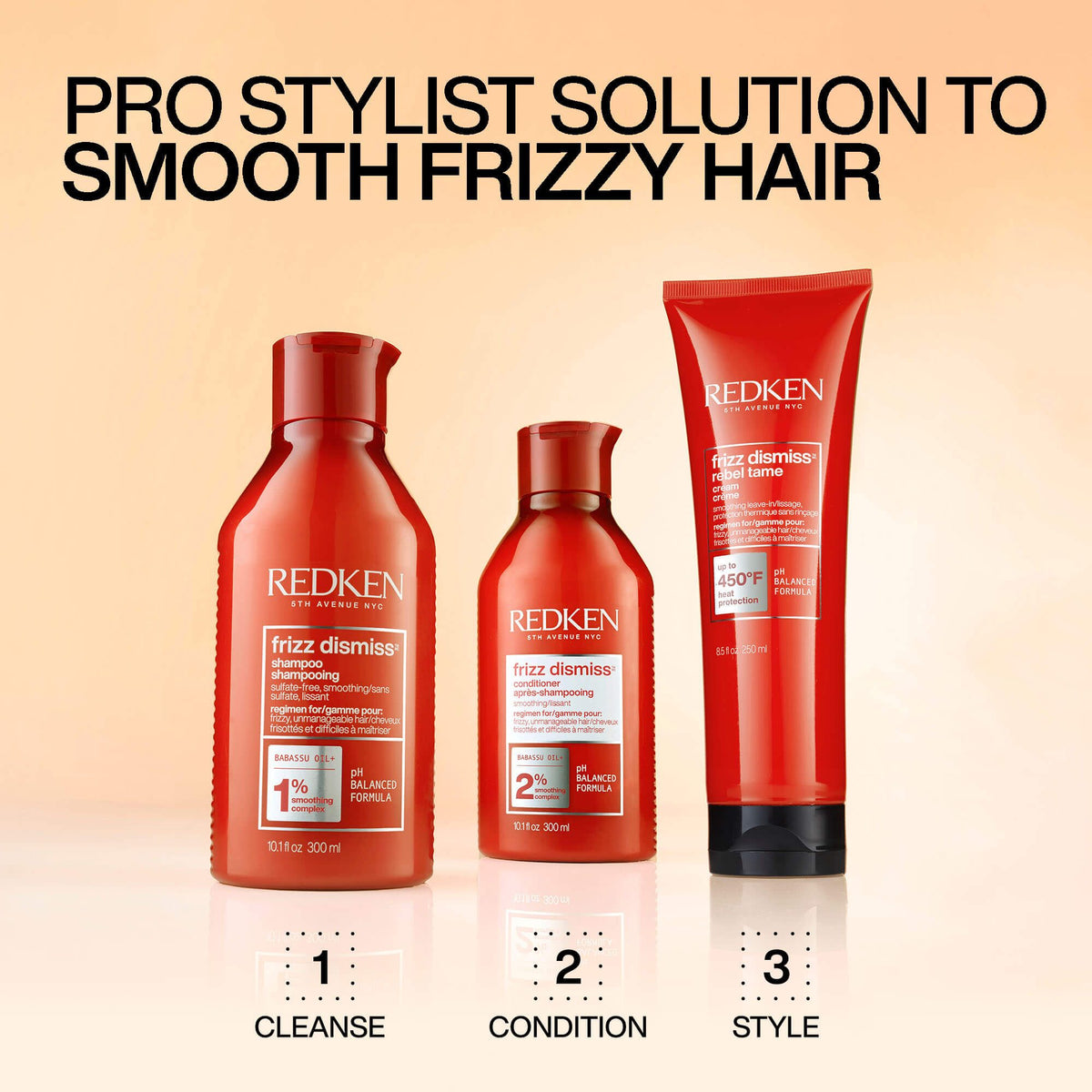 Redken Frizz Dismiss anti-frizz routine